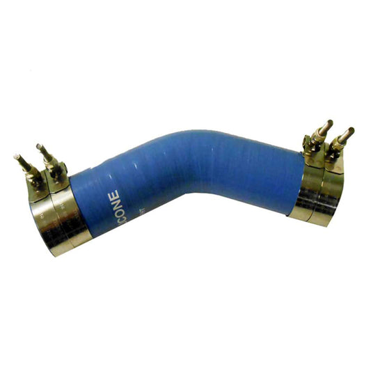 Trident Marine 2-1/2" ID 45 Blue Silicone Molded Wet Exhaust Elbow w/4 T-Bolt Clamps [242V2120-S/S]