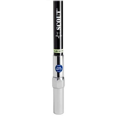 Scout 8' QuickFit Black VHF Antenna w/5M Cable + FME Quick 6 Foam Filled 6db Solid Brass  Copper Element [PF AN NVHF00042T]