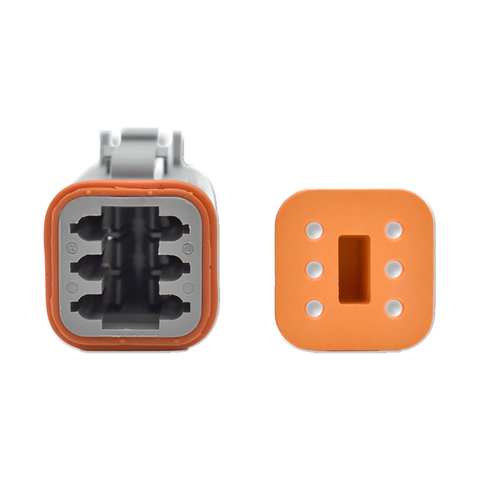 Bluewater 6 Position Female Deutsch Connector w/Wedge Lock [DT06-6S]