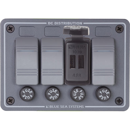 Blue Sea Dual USB Charger - 24V Contura Mount [1039]