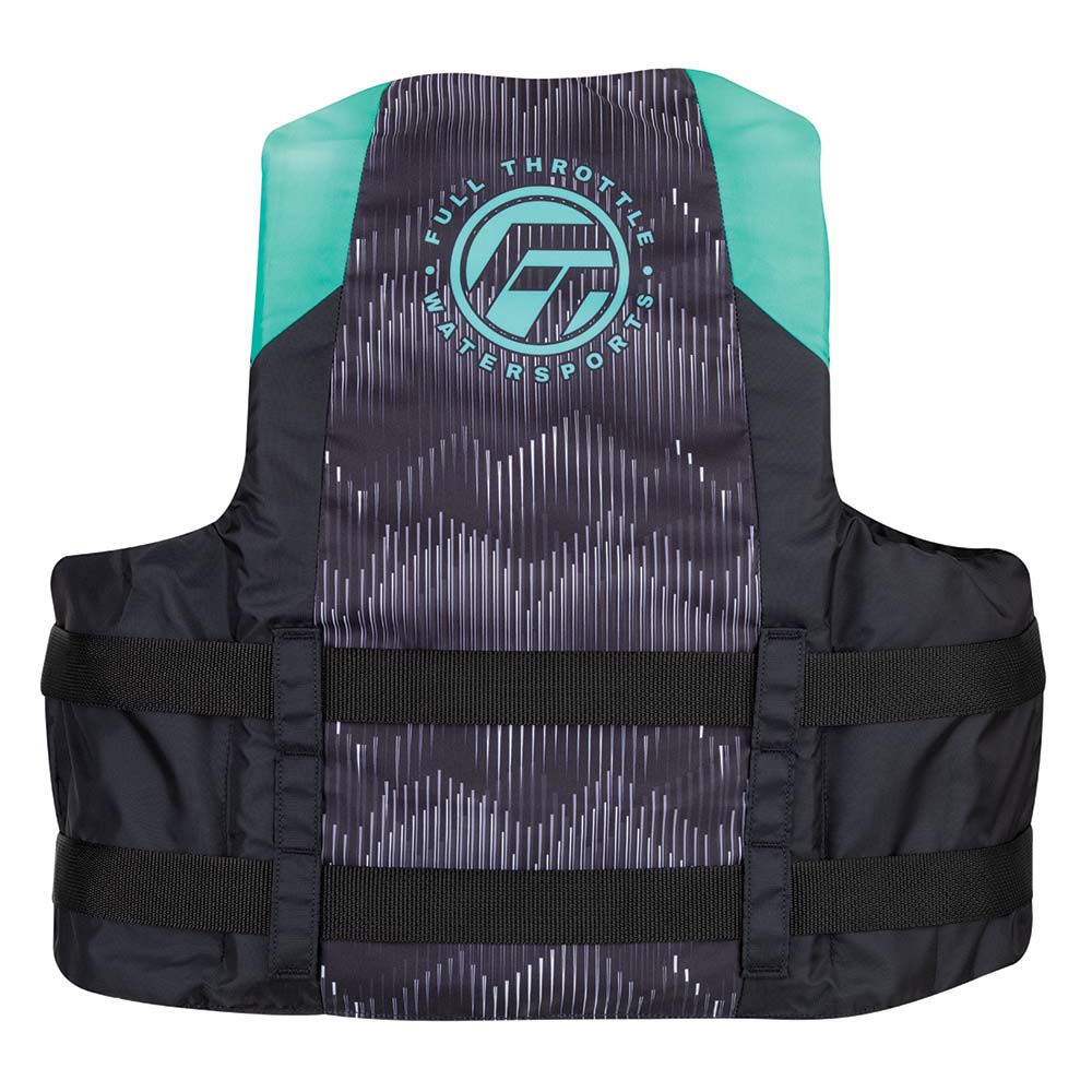 Full Throttle Adult Nylon Life Jacket - L/XL - Aqua/Black [112200-505-050-22]