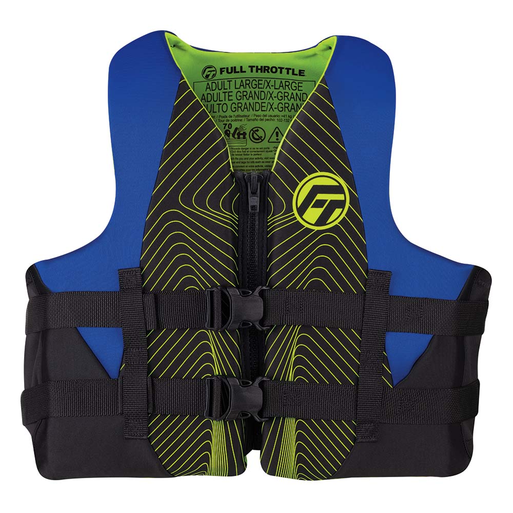 Full Throttle Adult Rapid-Dry Life Jacket - L/XL - Blue/Black [142100-500-050-22]