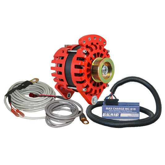 Balmar Alternator 170 AMP Kit 12V 3.15" Dual Foot Saddle K6 Pulley Regulator  Temp Sensor [XT-CR-170-K6-KIT]